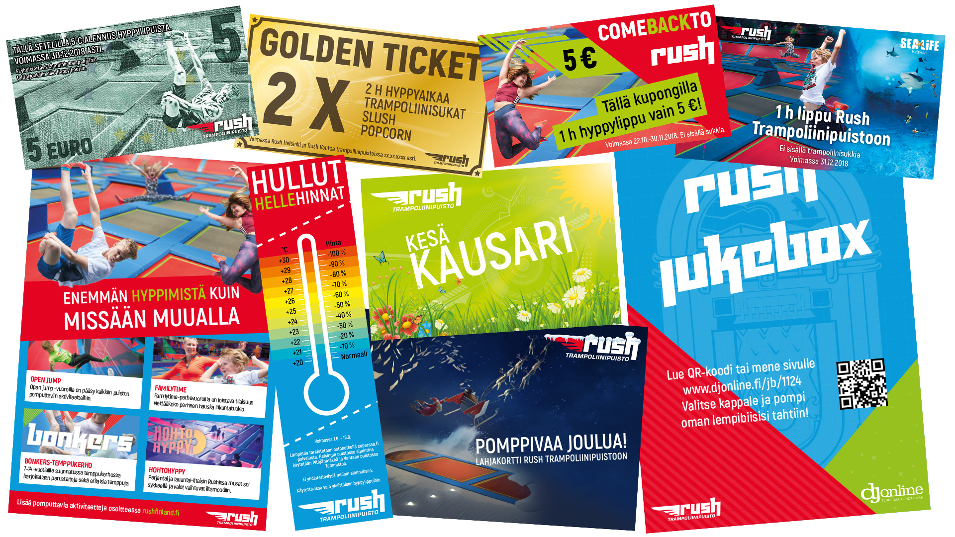 Esimerkkejä suunnittelemistamme painotuotteista
